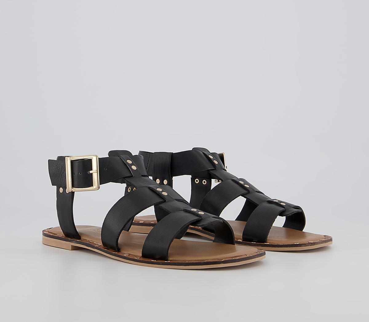 Office Super Gladiator Sandals Office Super Gladiator Sandals Black Leather