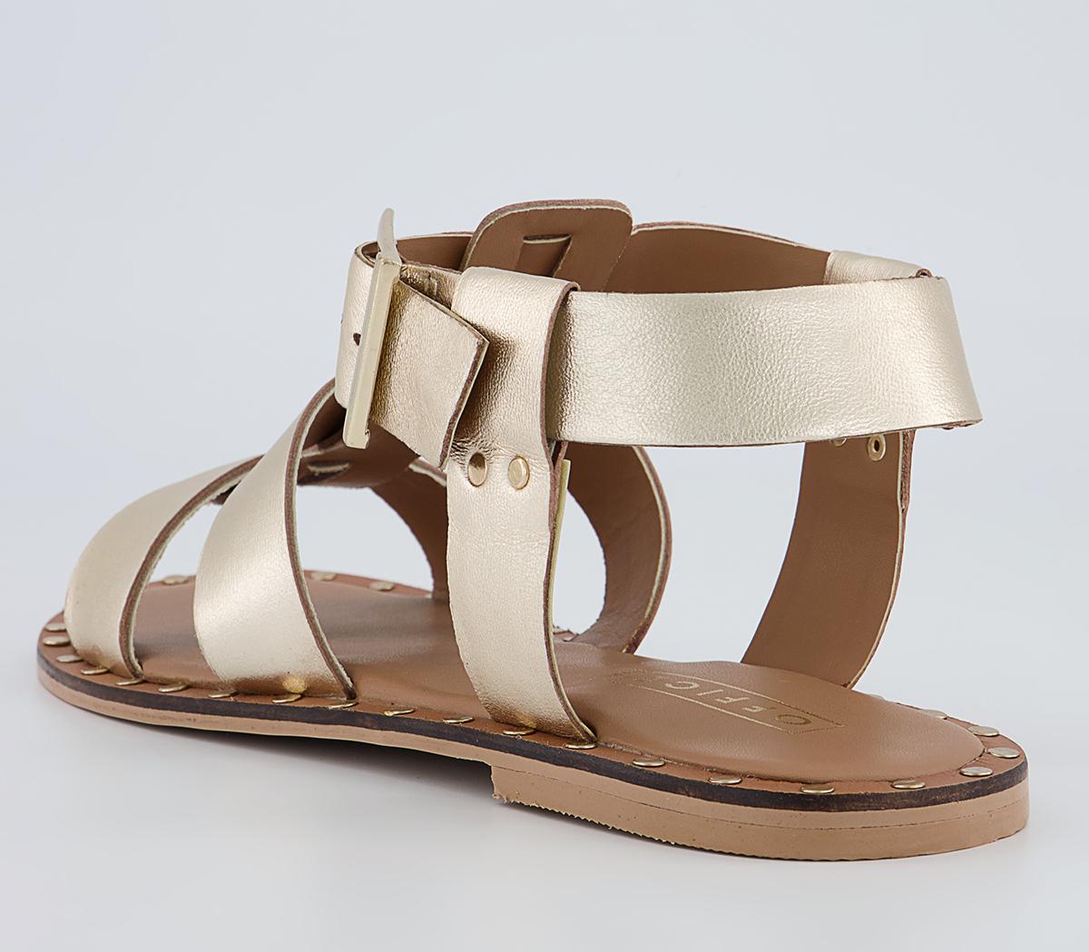 OFFICESuper Gladiator Sandals OFFICESuper Gladiator SandalsGold Leather