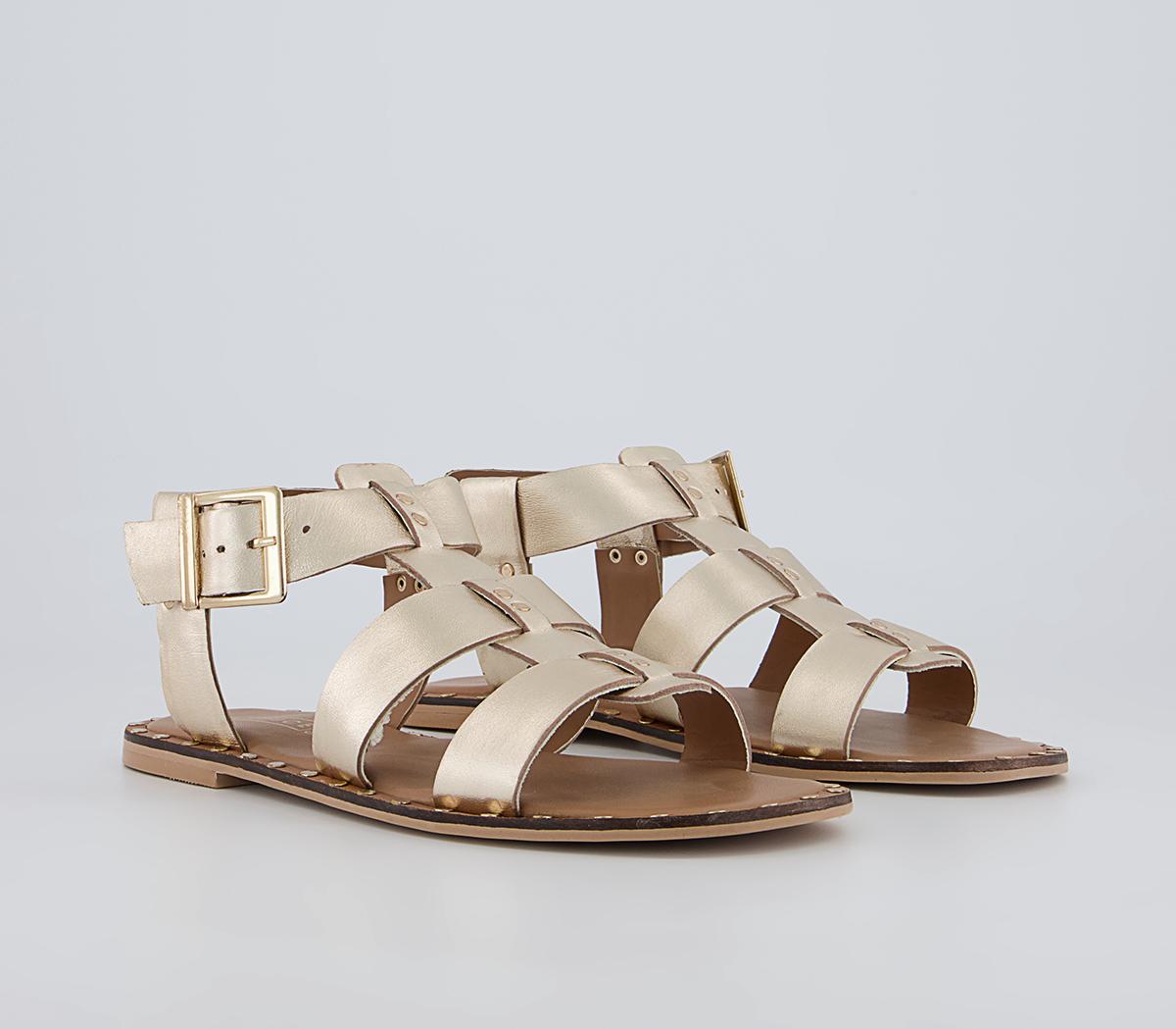 OFFICESuper Gladiator Sandals OFFICESuper Gladiator SandalsGold Leather