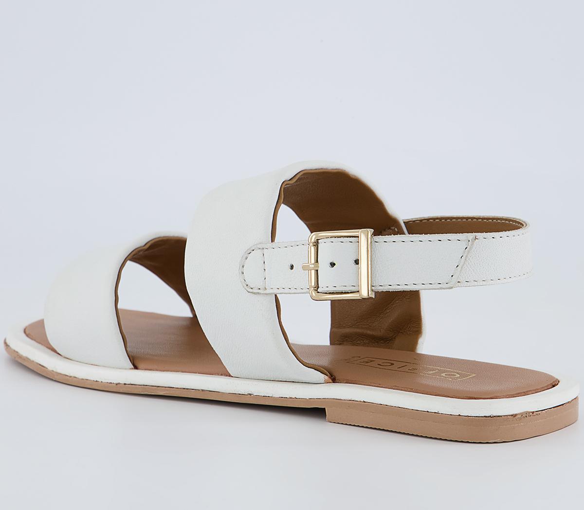OFFICESimmer Two Part Backstrap Sandals OFFICESimmer Two Part Backstrap SandalsWhite Leather