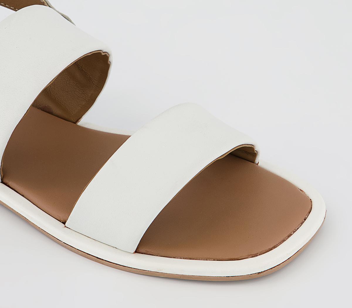 OFFICESimmer Two Part Backstrap Sandals OFFICESimmer Two Part Backstrap SandalsWhite Leather
