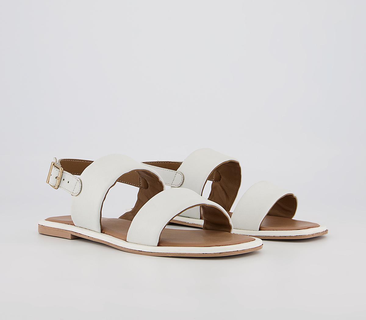 OFFICESimmer Two Part Backstrap Sandals OFFICESimmer Two Part Backstrap SandalsWhite Leather