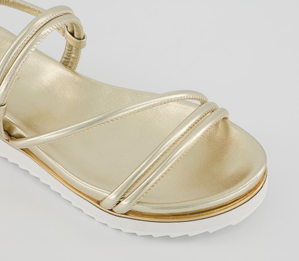 OFFICE Salem Gold Detail Sandals Gold - Women’s Sandals