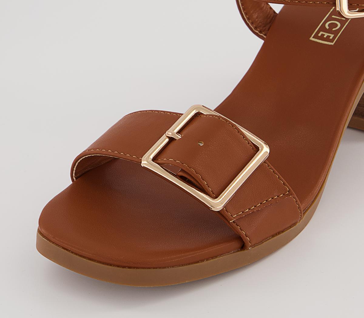 Office Manning Block Heel Sandals Office Manning Block Heel Sandals Tan