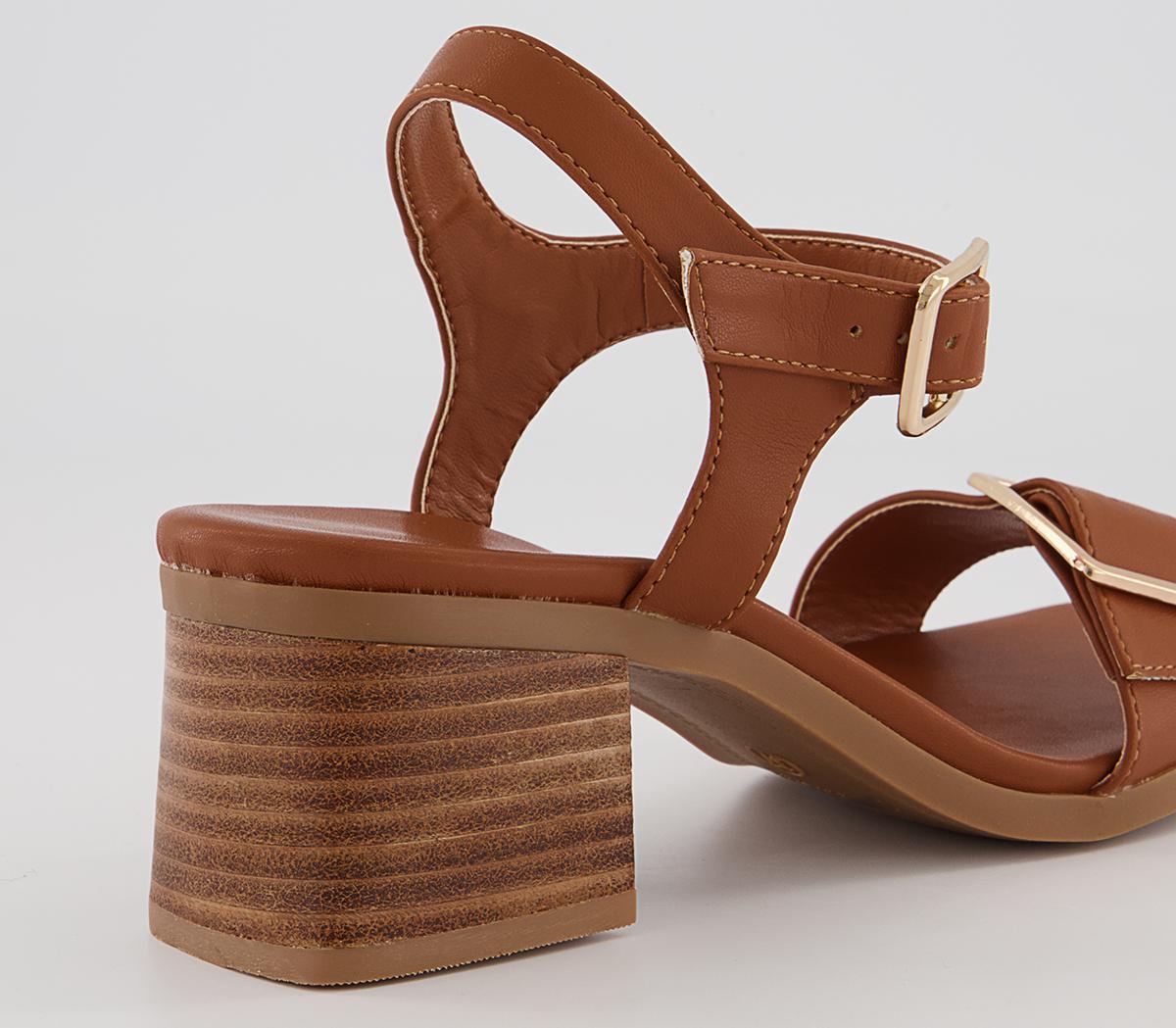 Office Manning Block Heel Sandals Office Manning Block Heel Sandals Tan