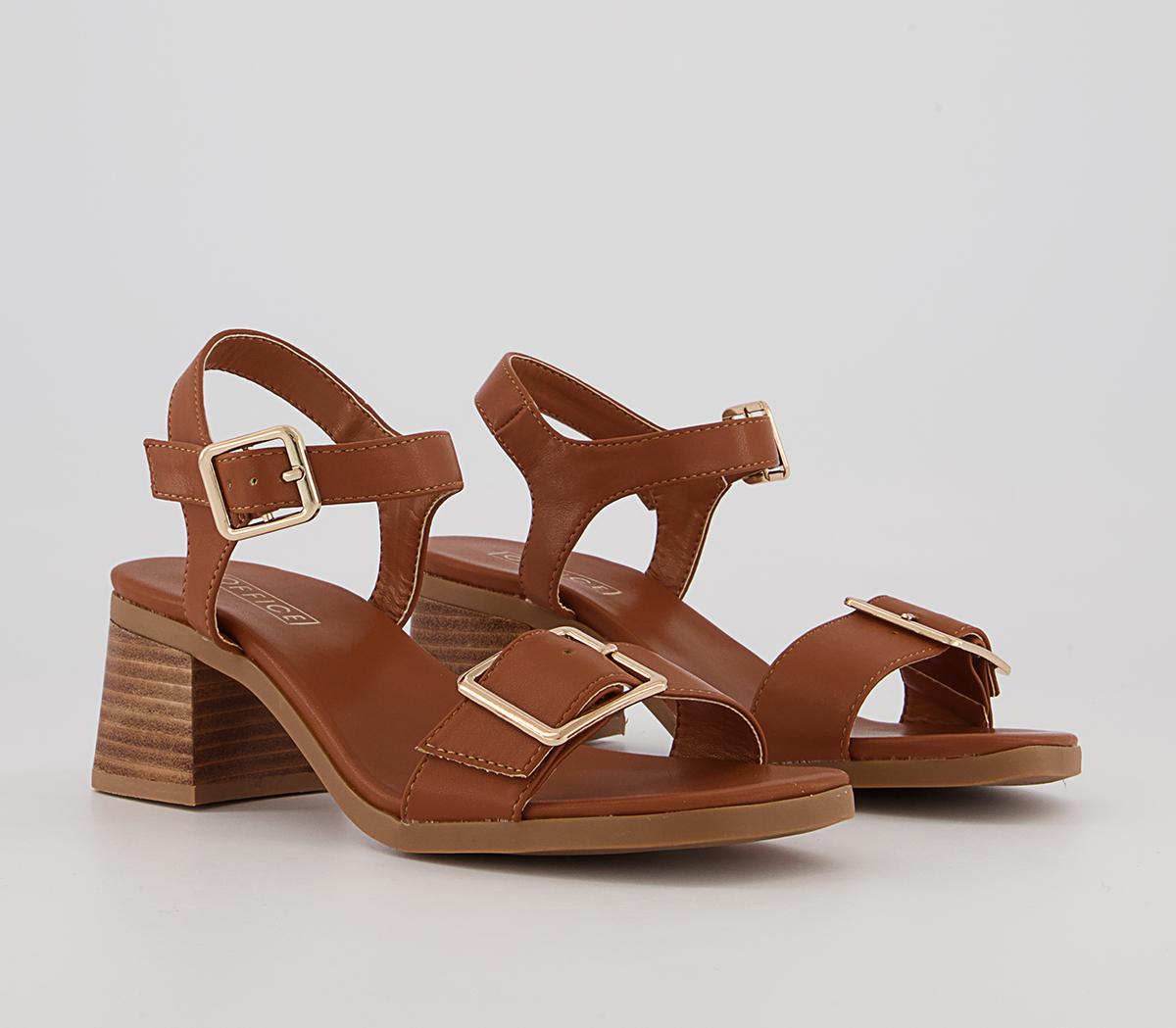 Office Manning Block Heel Sandals Office Manning Block Heel Sandals Tan