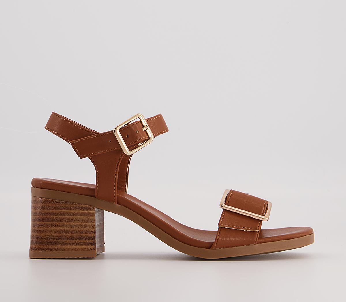Office Manning Block Heel Sandals Office Manning Block Heel Sandals Tan