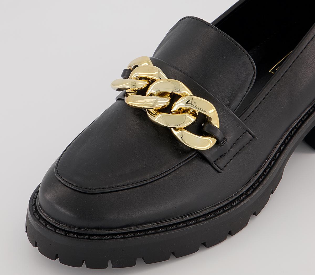 Office Malted Chunky Chain Loafers Office Malted Chunky Chain Loafers Black