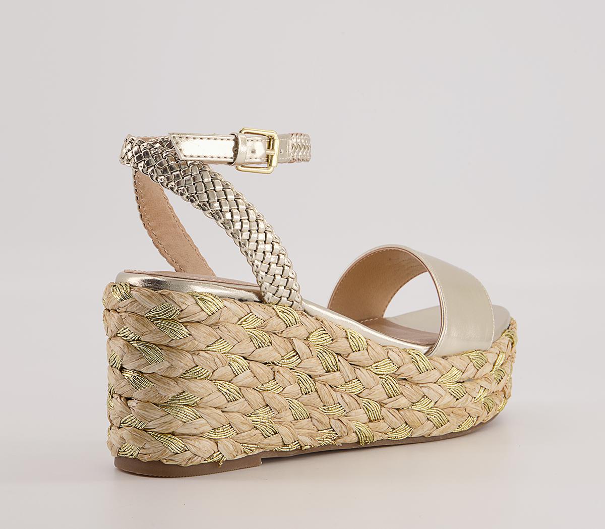 Office Hunna Raffia Wedges Office Hunna Raffia Wedges Gold