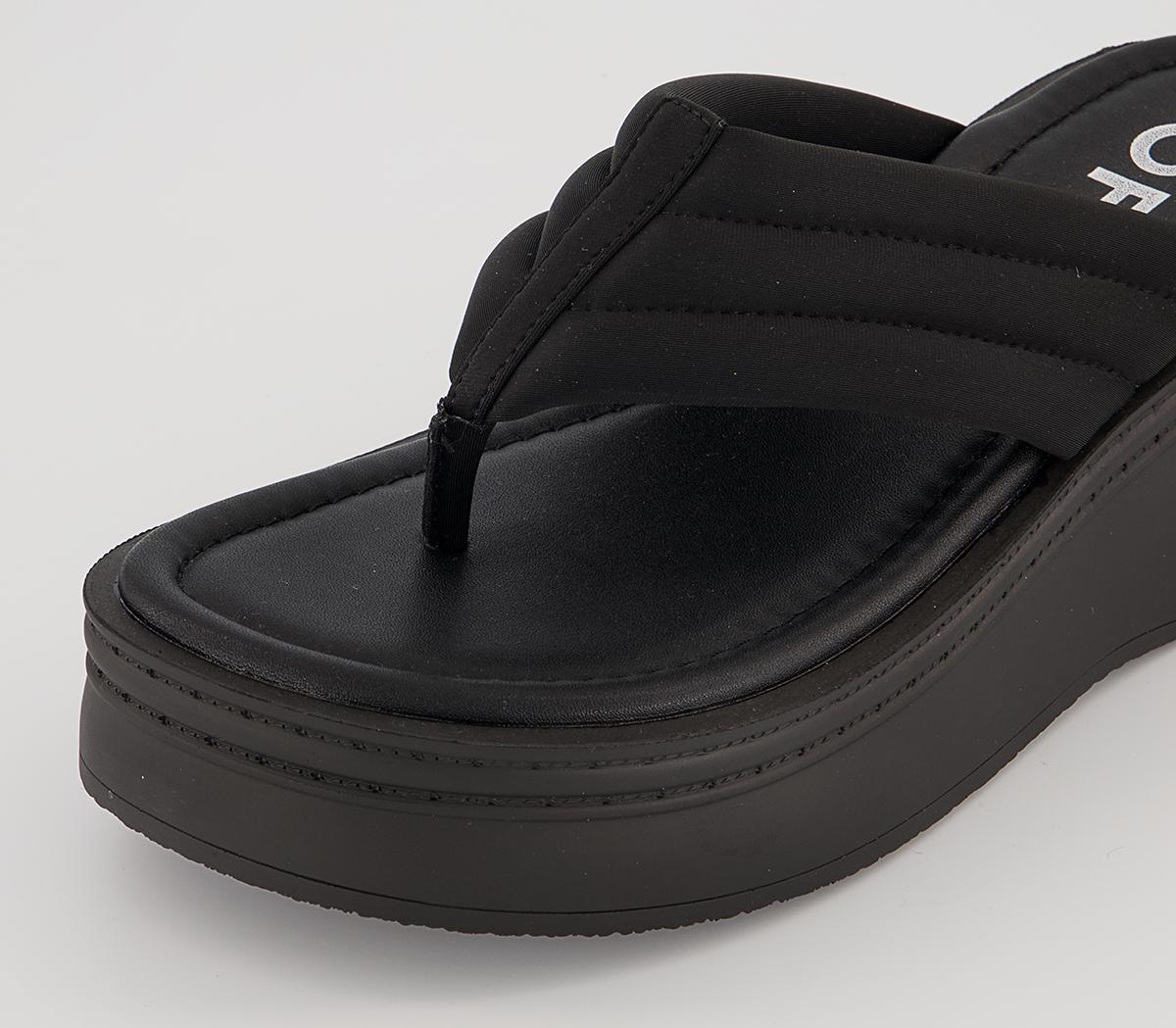 Office Mariah Toe Post Wedges Office Mariah Toe Post Wedges Black