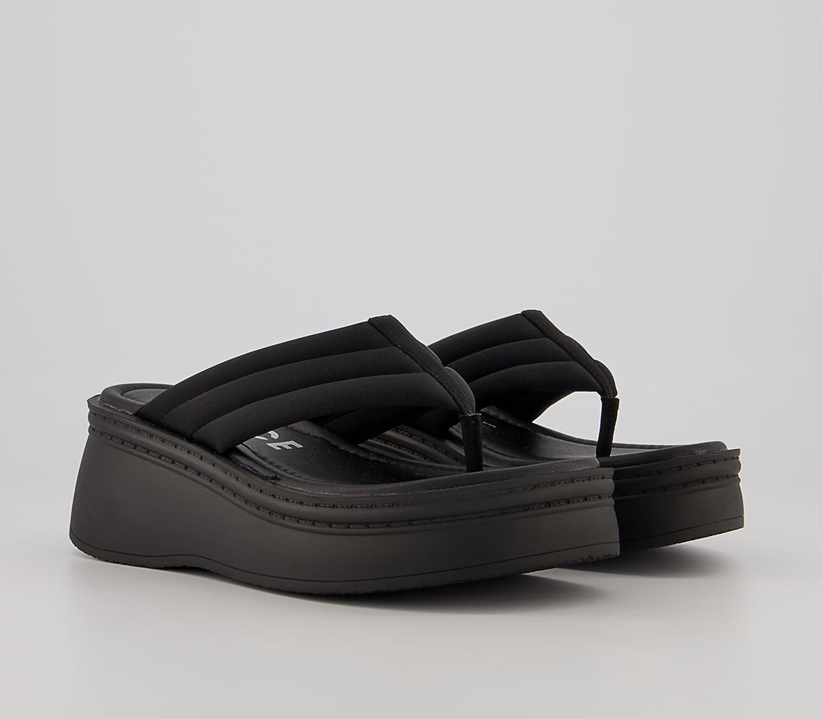 Office Mariah Toe Post Wedges Office Mariah Toe Post Wedges Black