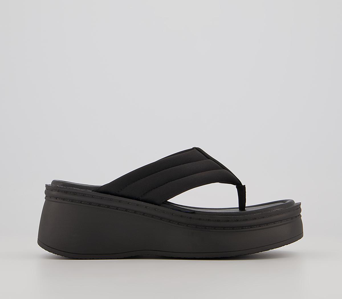 Office Mariah Toe Post Wedges Office Mariah Toe Post Wedges Black