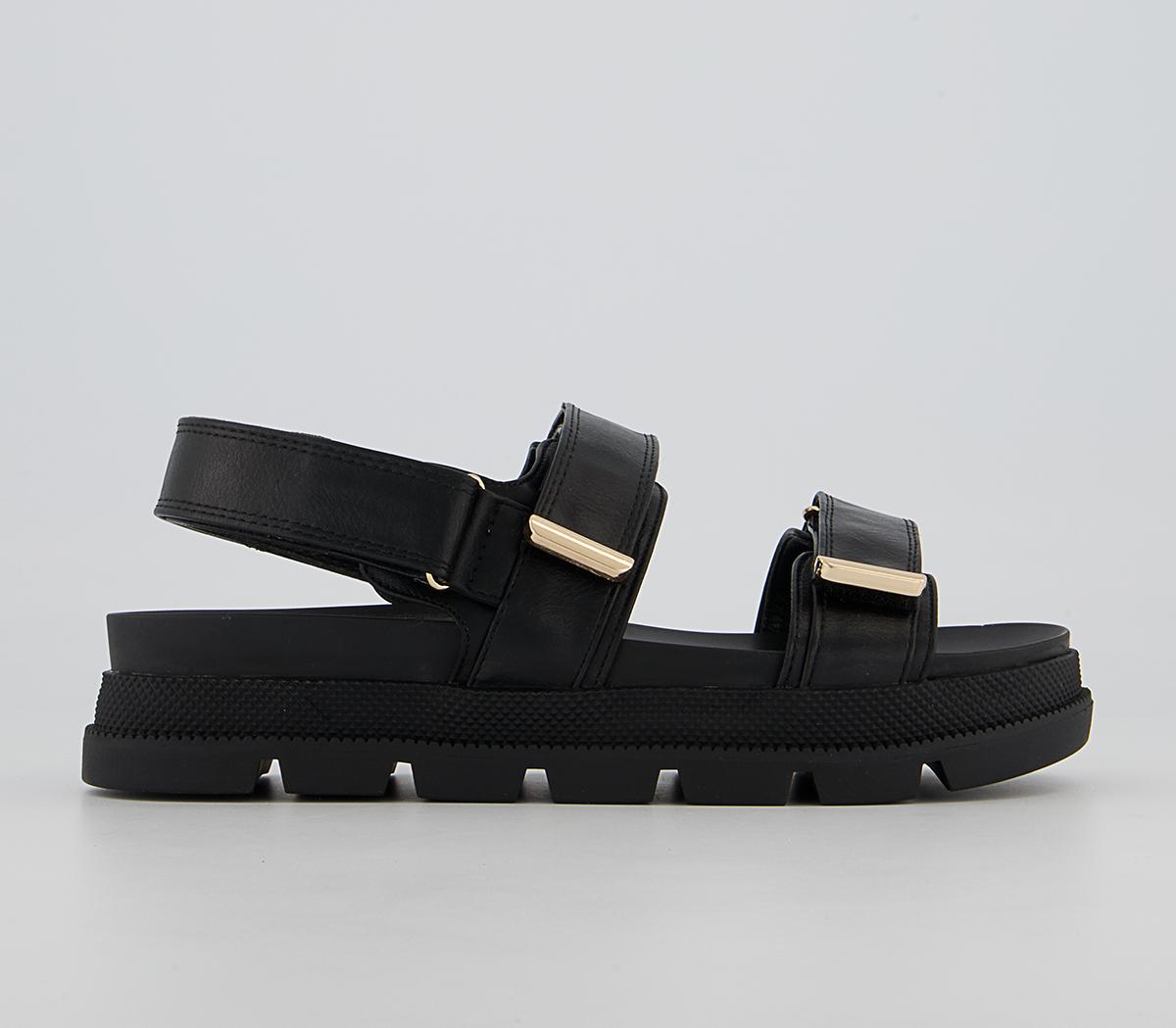 OfficeSolidify Double Strap Sandals OfficeSolidify Double Strap SandalsBlack