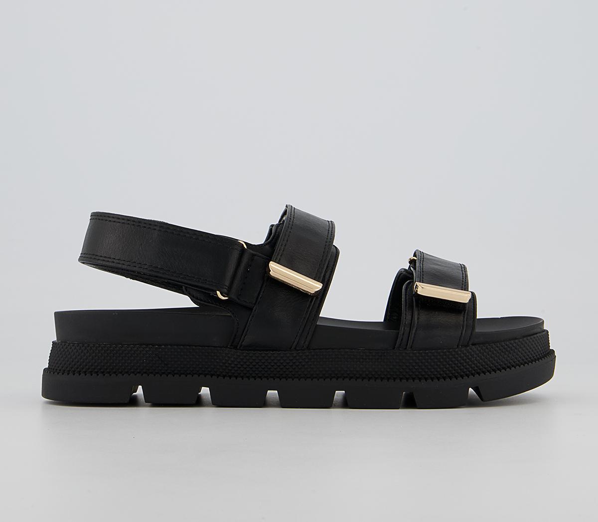 OFFICESolidify Double Strap SandalsBlack