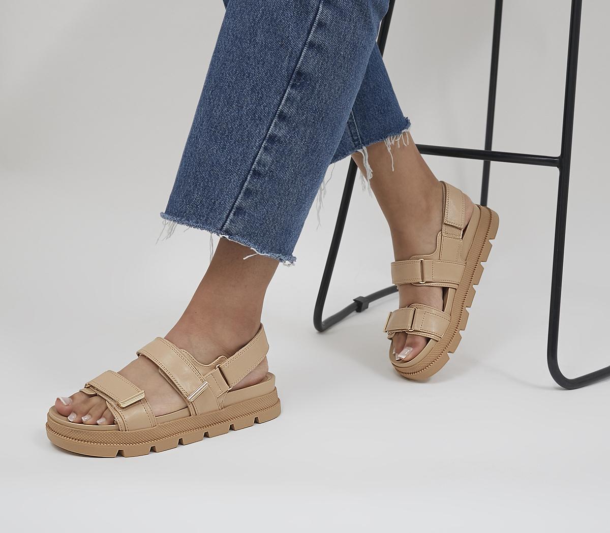 OfficeSolidify Double Strap Sandals OfficeSolidify Double Strap SandalsNude