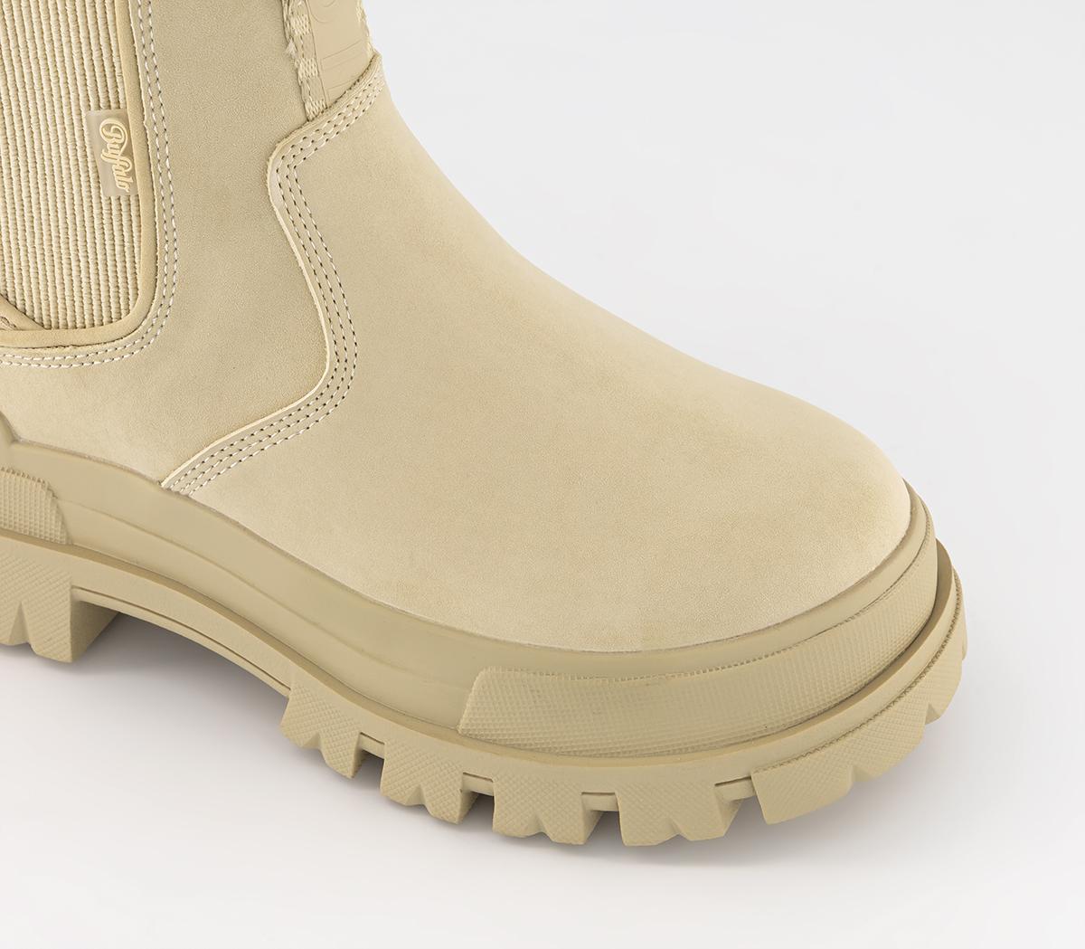 Buffalo Aspha Chelsea Boots Cream - Women's Ankle Boots