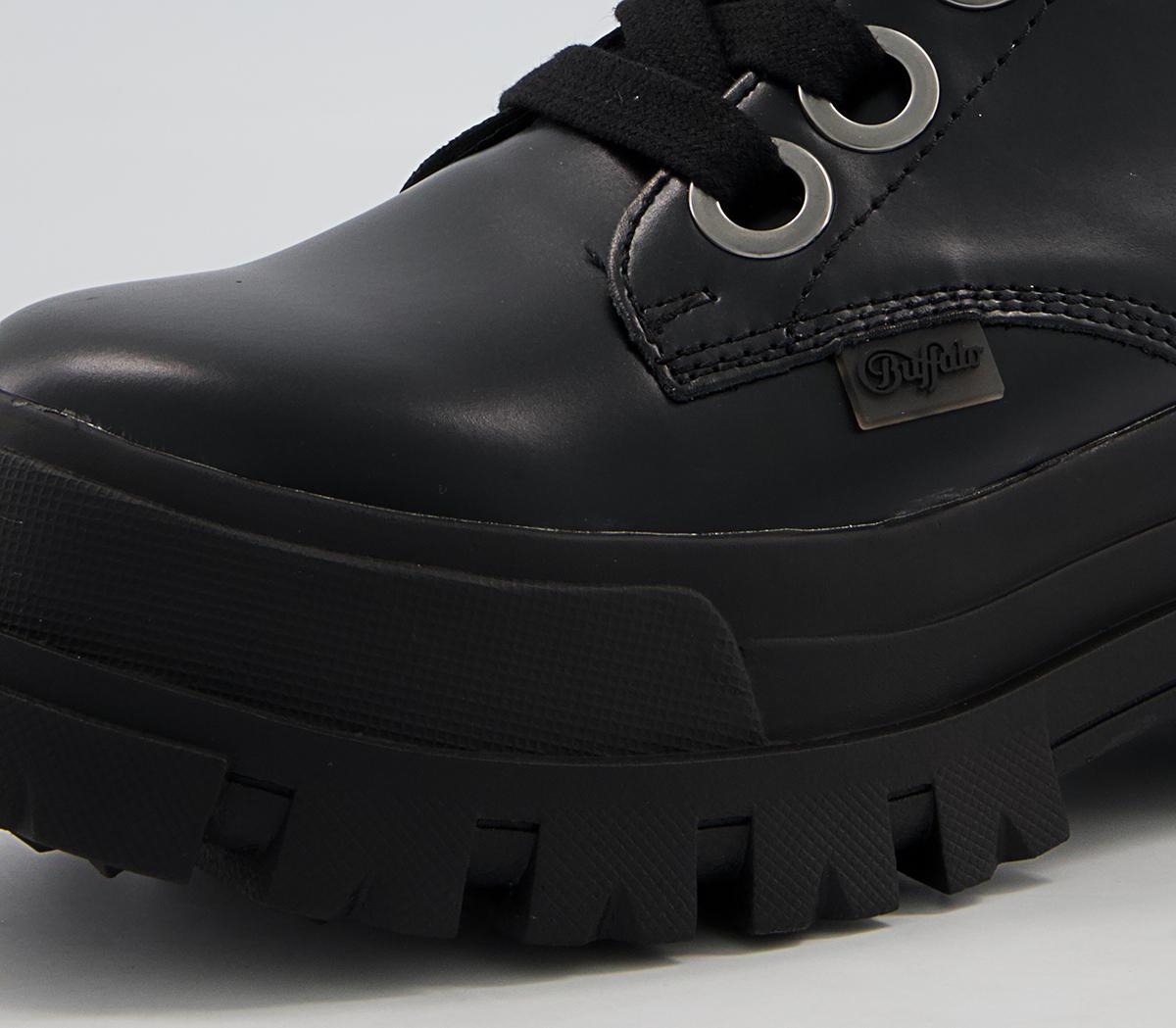 Buffalo Aspha High Lace Up Boots Buffalo Aspha High Lace Up Boots Black