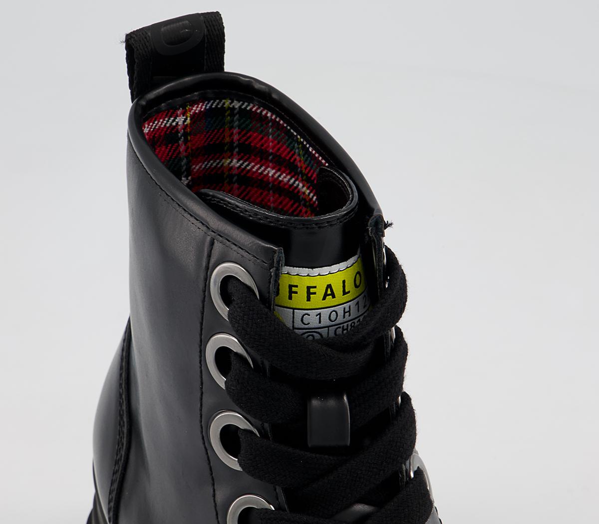 Buffalo Aspha High Lace Up Boots Buffalo Aspha High Lace Up Boots Black