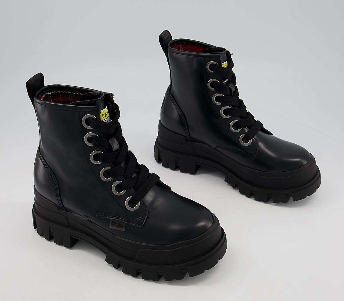Buffalo Aspha High Lace Up Boots Buffalo Aspha High Lace Up Boots Black