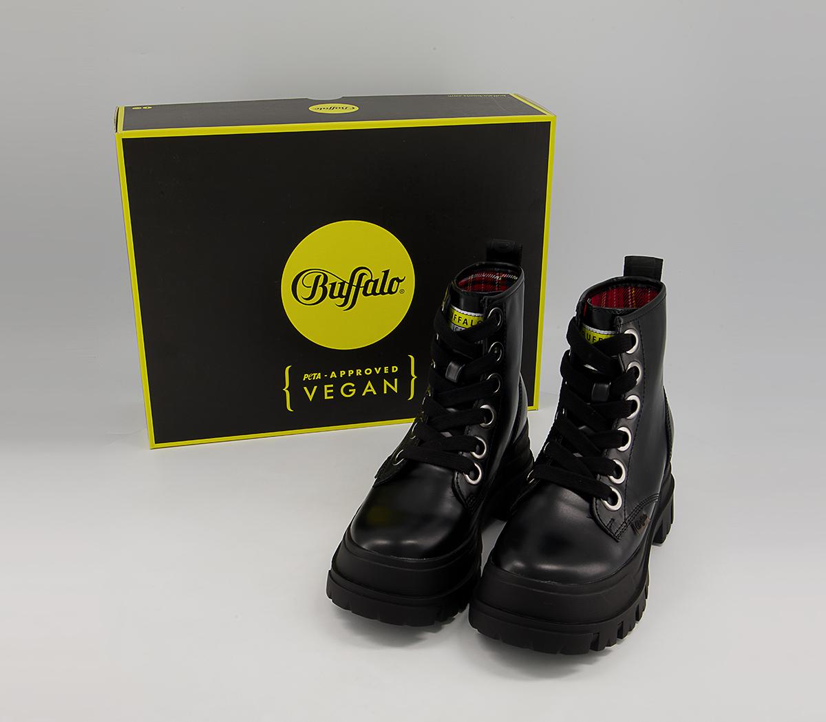 Buffalo Aspha High Lace Up Boots Buffalo Aspha High Lace Up Boots Black