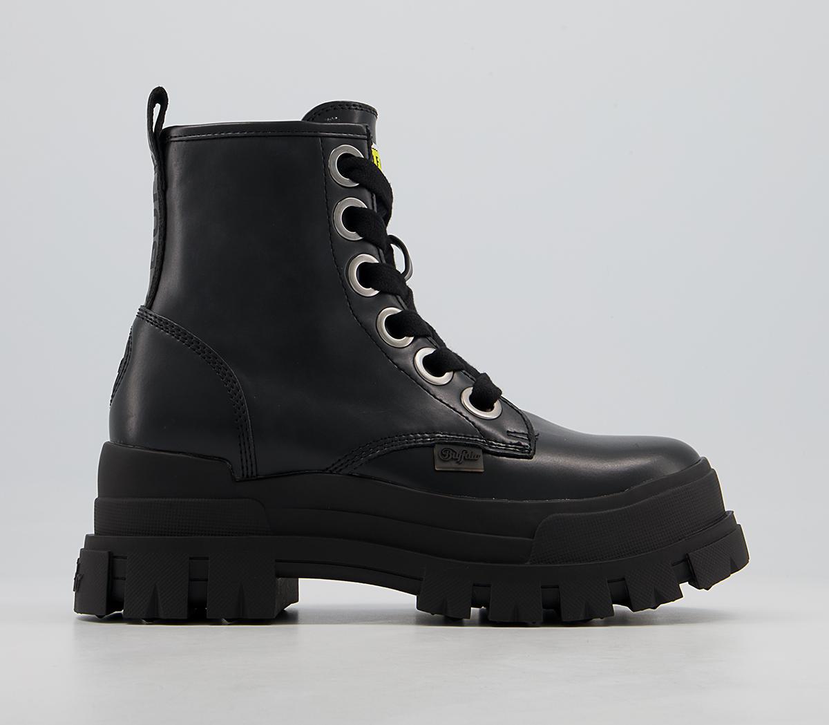 Buffalo Aspha High Lace Up Boots Buffalo Aspha High Lace Up Boots Black
