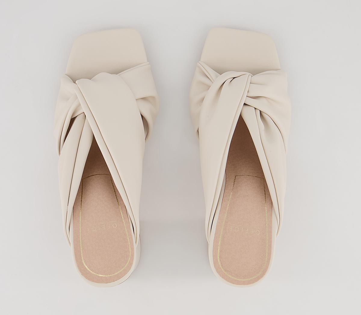 Office Macie Twist Front Block Heeled Slip On Mules Office Macie Twist Front Block Heeled Slip On Mules Beige