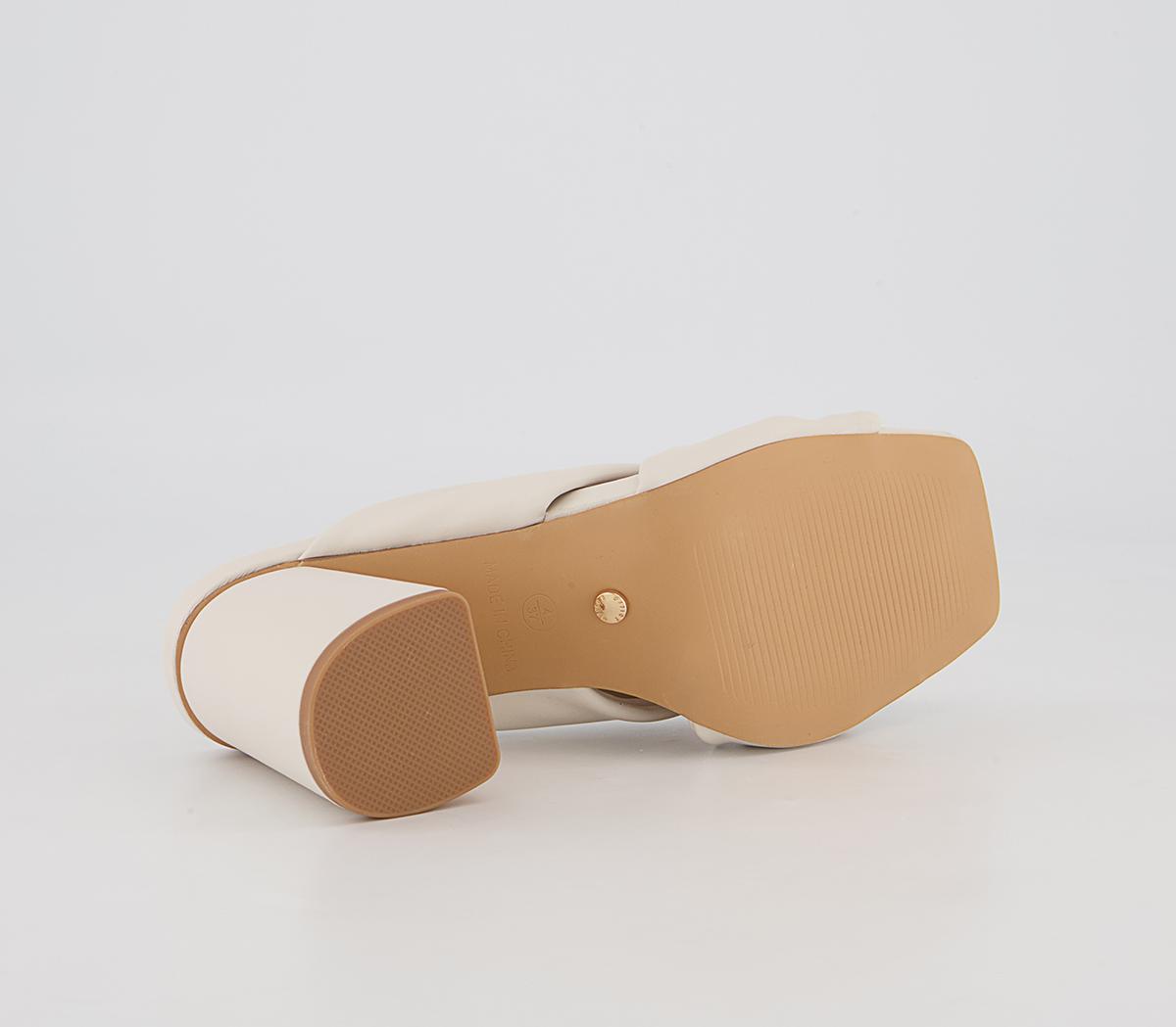 Office Macie Twist Front Block Heeled Slip On Mules Office Macie Twist Front Block Heeled Slip On Mules Beige