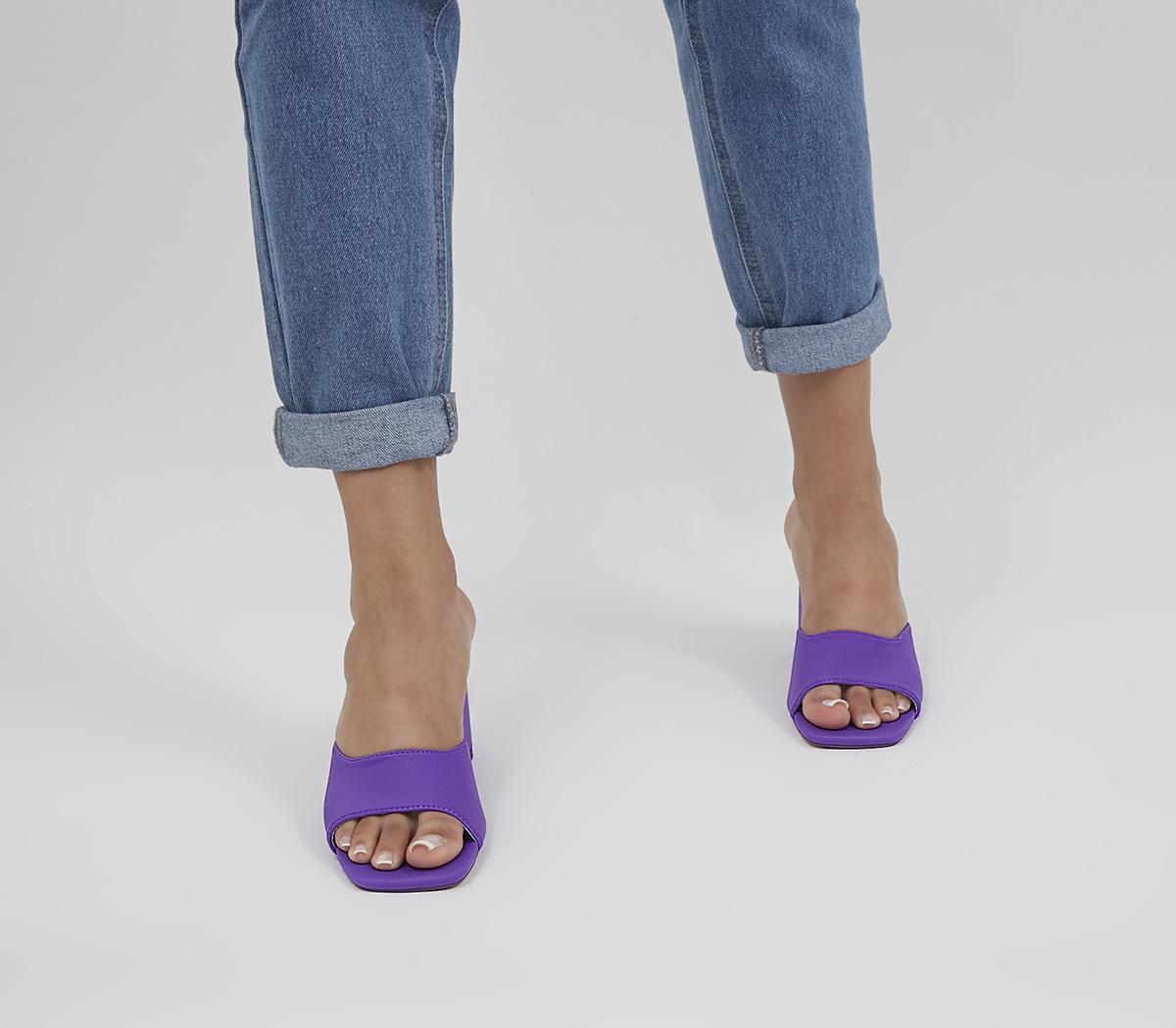 OfficeMeme Block Heel Mules OfficeMeme Block Heel MulesPurple