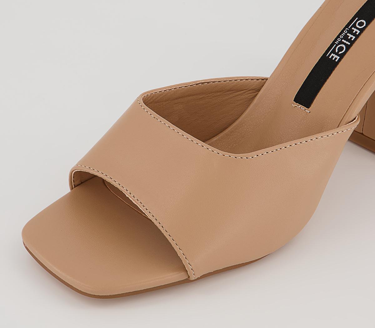 Office Meme Block Heel Mules Office Meme Block Heel Mules Nude
