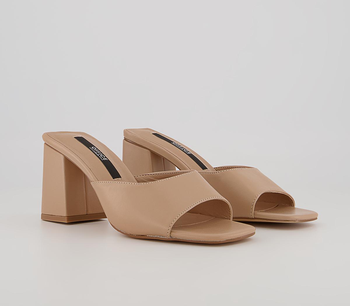 Office Meme Block Heel Mules Office Meme Block Heel Mules Nude