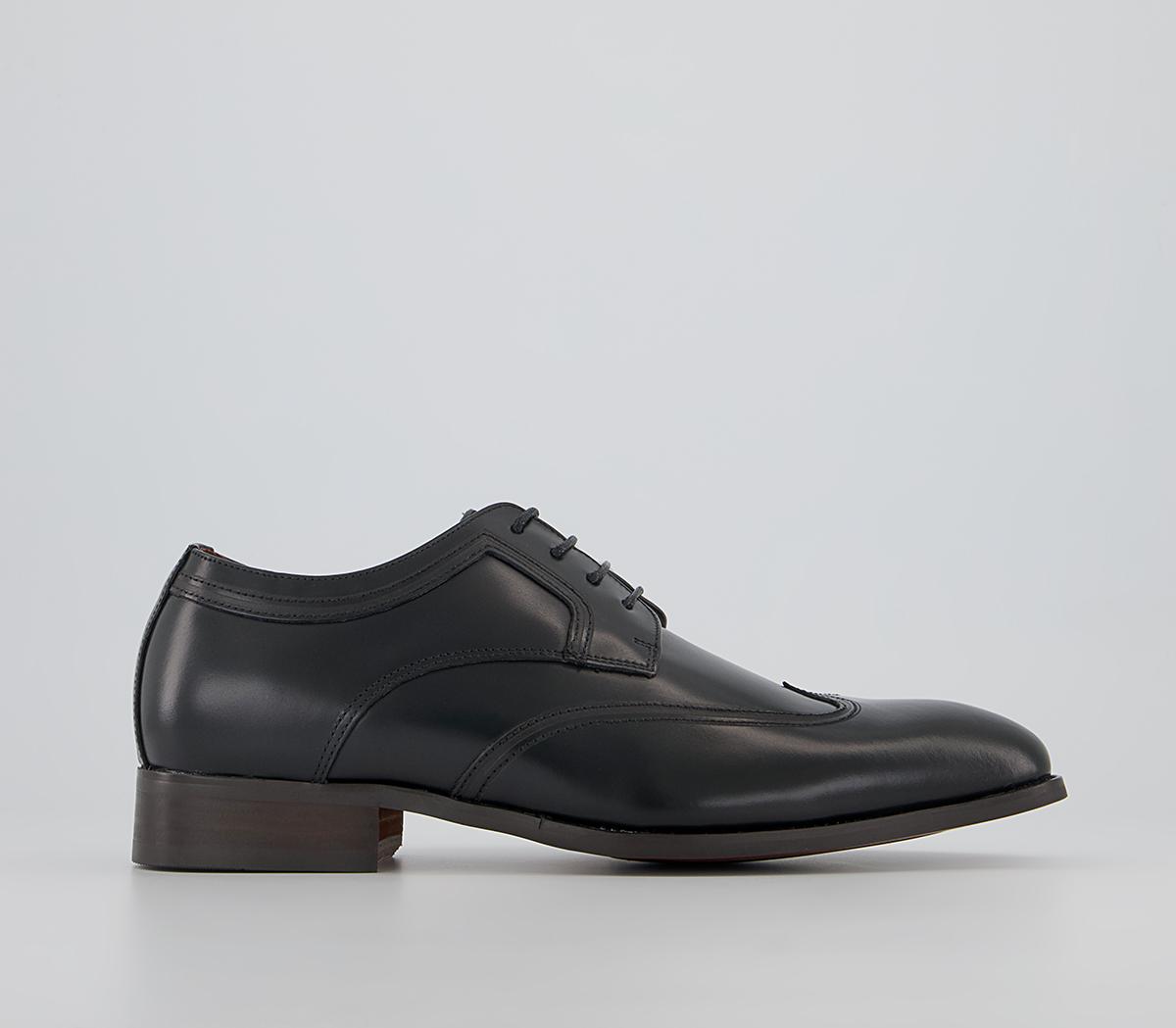 OfficeMatayo High Shine Plain Toe Wingcap Derby Shoes OfficeMatayo High Shine Plain Toe Wingcap Derby ShoesBlack Leather