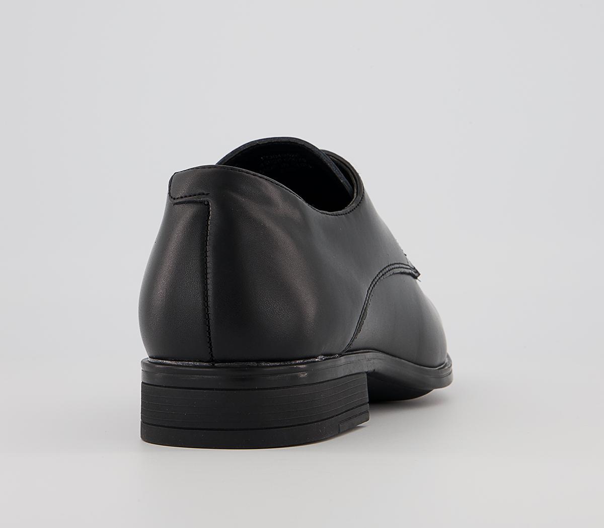 OFFICE Micro 2 Plain Derby Shoes Black Leather - Men’s Smart Shoes