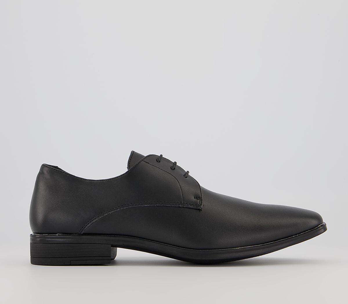 OfficeMicro 2 Plain Derby ShoesBlack Leather