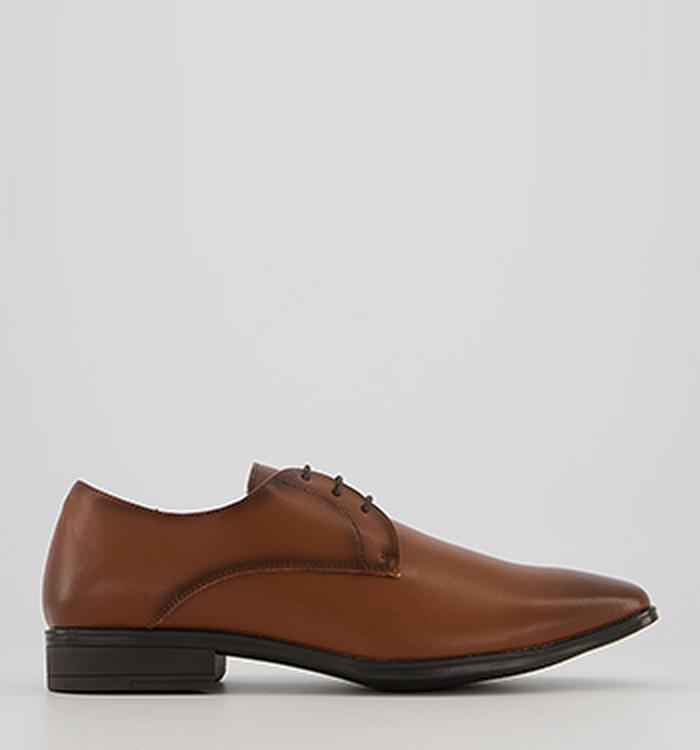 Office Micro 2 Plain Derby Shoes Tan Leather