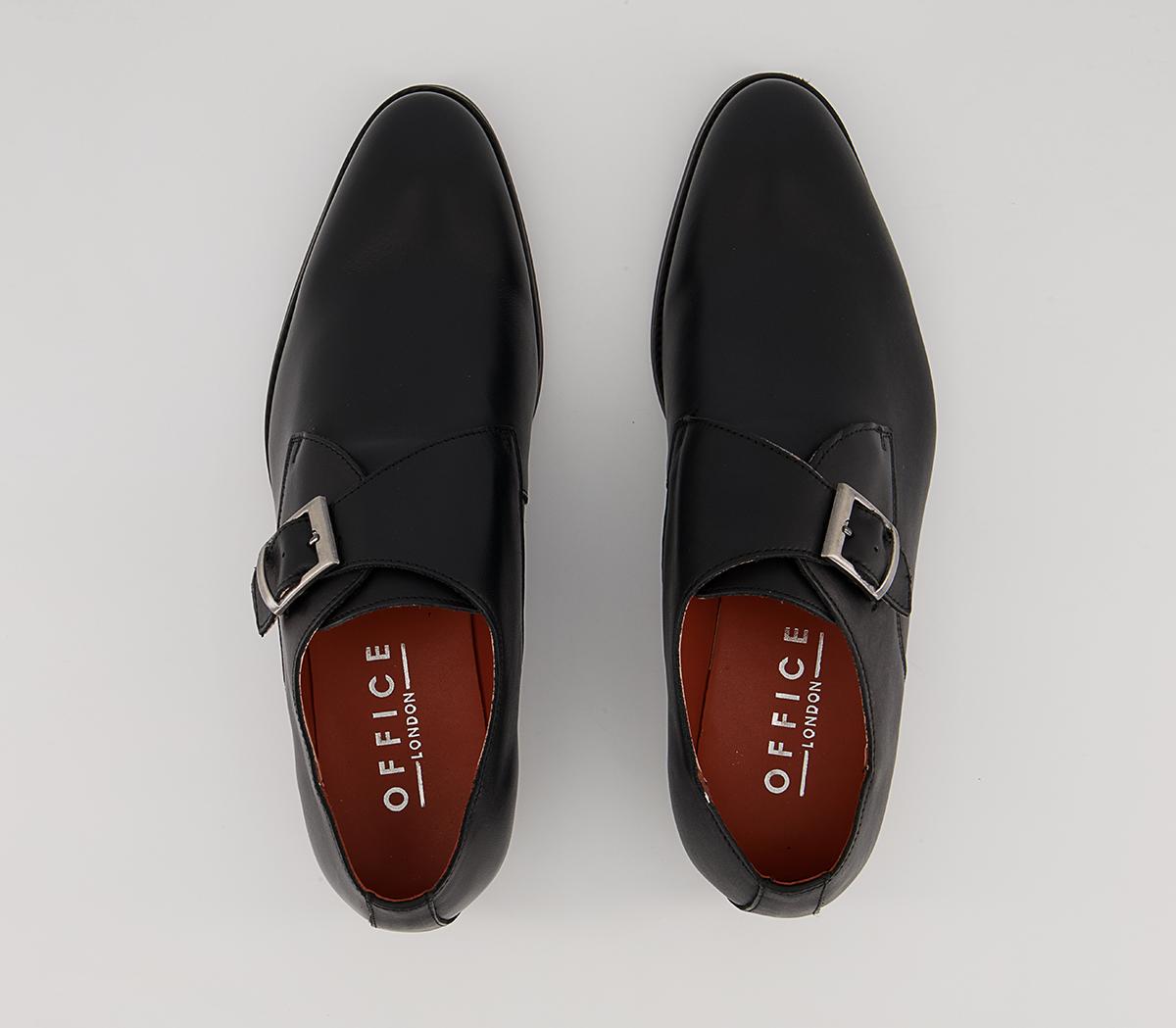 Office Montague Single Monk Shoes Office Montague Single Monk Shoes Black Leather