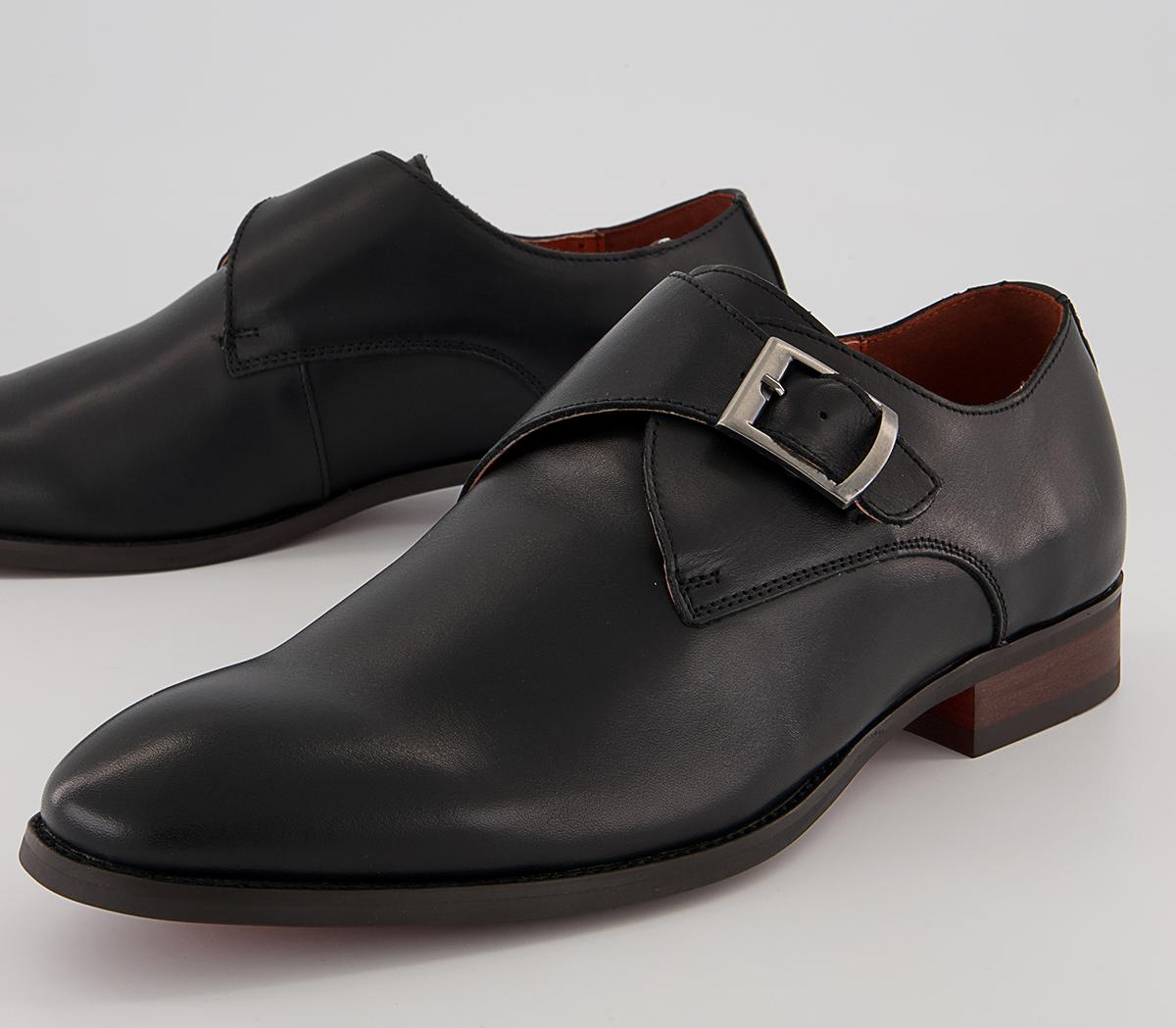 Office Montague Single Monk Shoes Office Montague Single Monk Shoes Black Leather