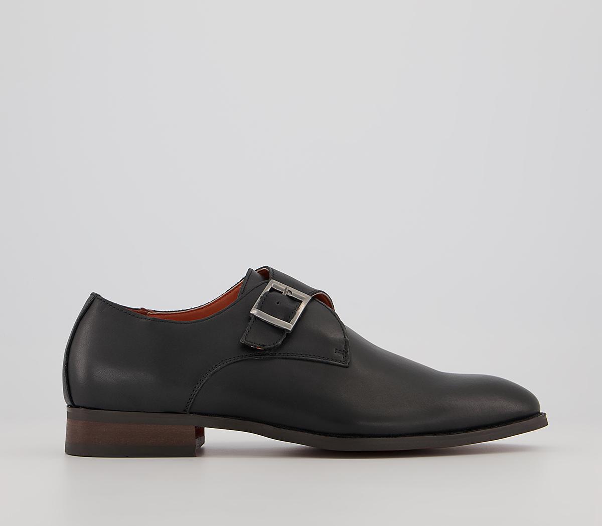 OFFICEMontague Single Monk ShoesBlack Leather