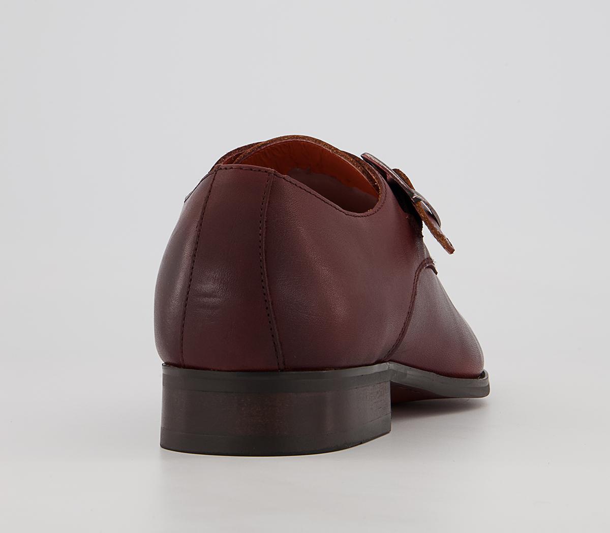 Office Montague Single Monk Shoes Office Montague Single Monk Shoes Burgundy Leather