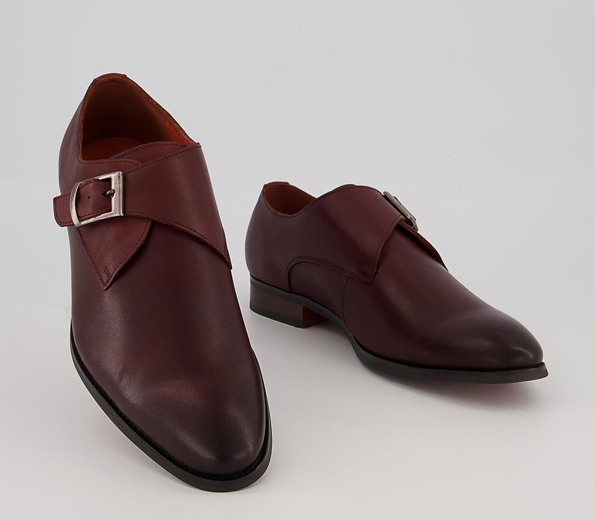 Office Montague Single Monk Shoes Office Montague Single Monk Shoes Burgundy Leather