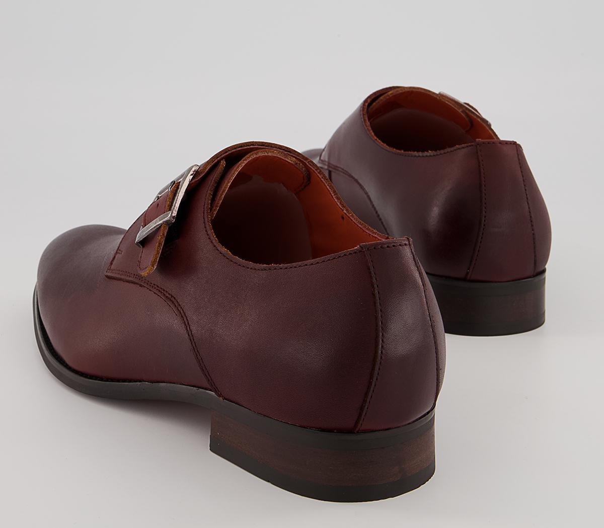 Office Montague Single Monk Shoes Office Montague Single Monk Shoes Burgundy Leather