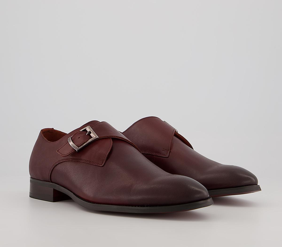Office Montague Single Monk Shoes Office Montague Single Monk Shoes Burgundy Leather