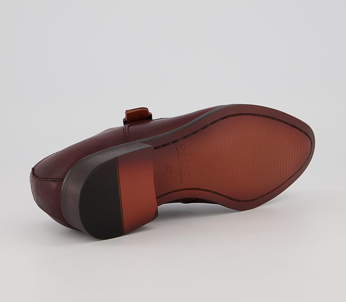 Office Montague Single Monk Shoes Office Montague Single Monk Shoes Burgundy Leather