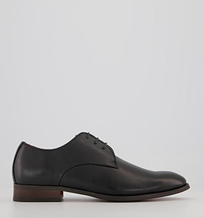 Office Miguel Three Eye Derby Shoes Black Leather