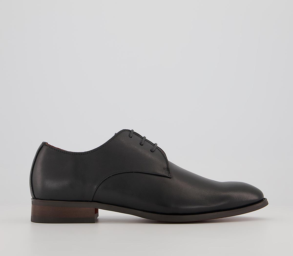 OfficeMiguel Three Eye Derby ShoesBlack Leather