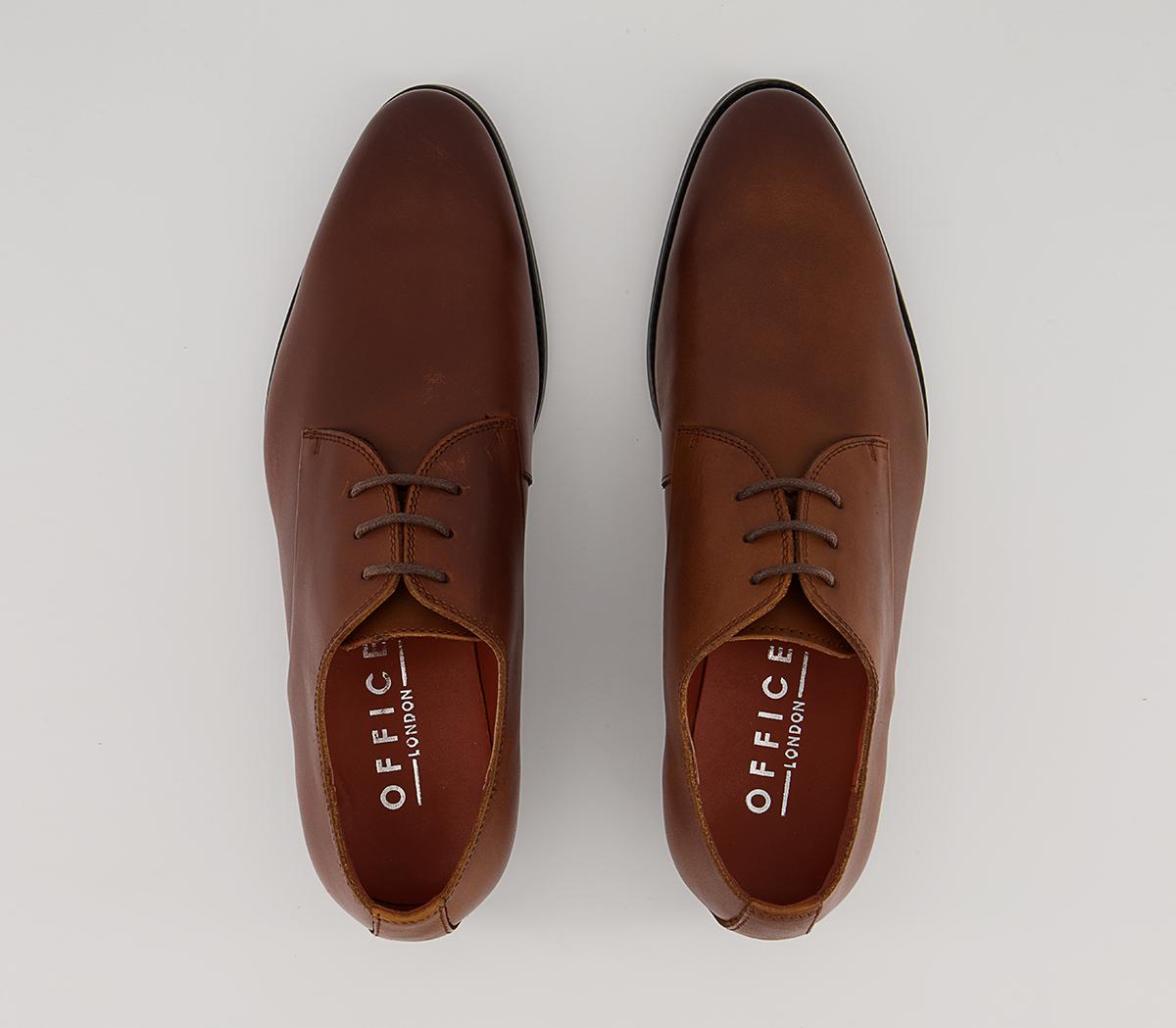 Office Miguel Three Eye Derby Shoes Office Miguel Three Eye Derby Shoes Tan Leather