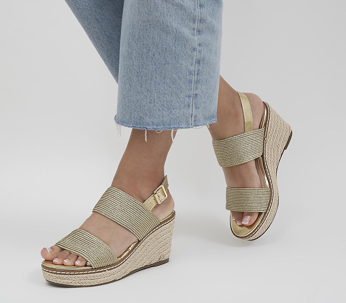 Minnow Two Part Espadrille Wedges   Mixed Material