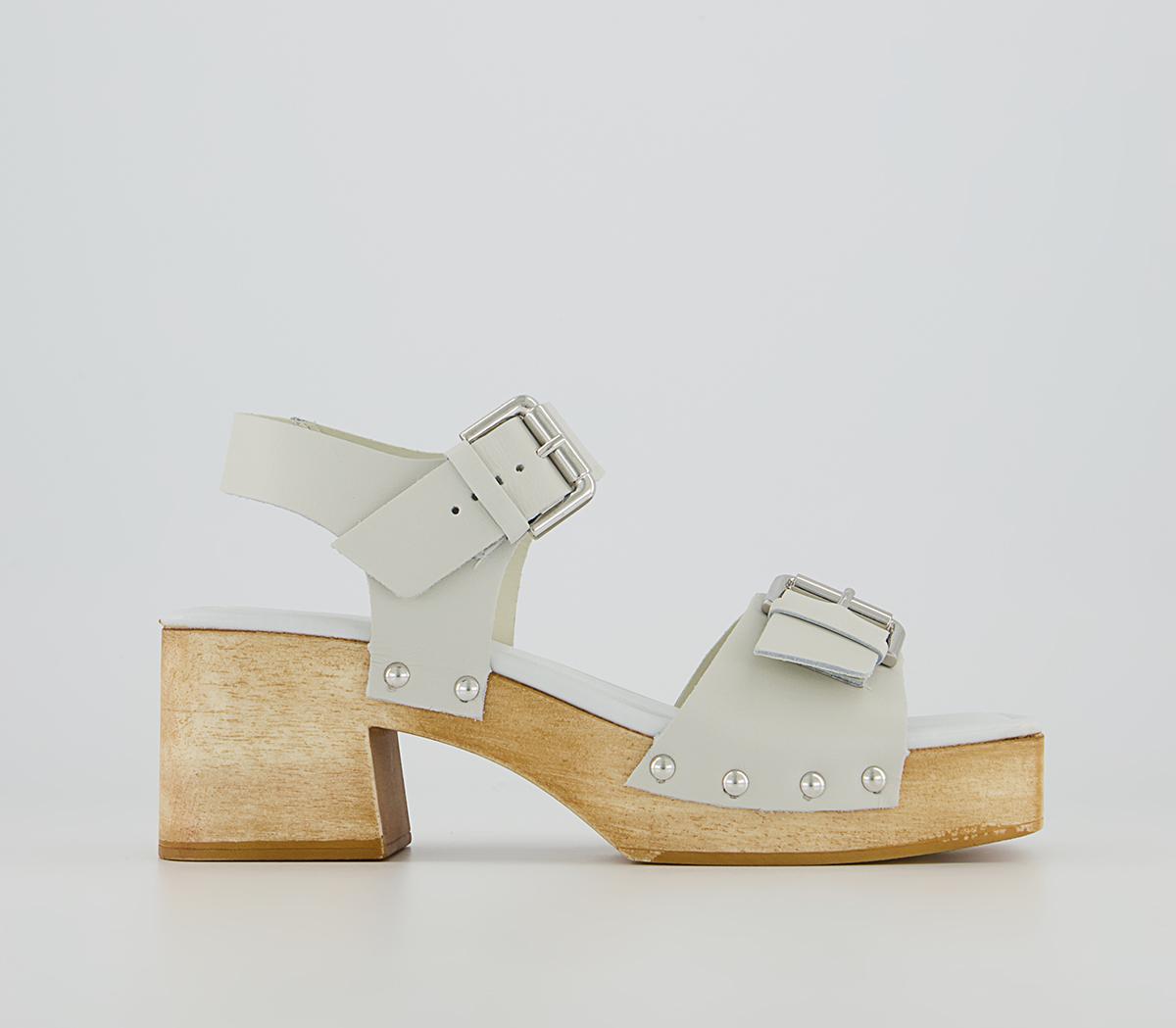 Office white hot sale heeled sandals