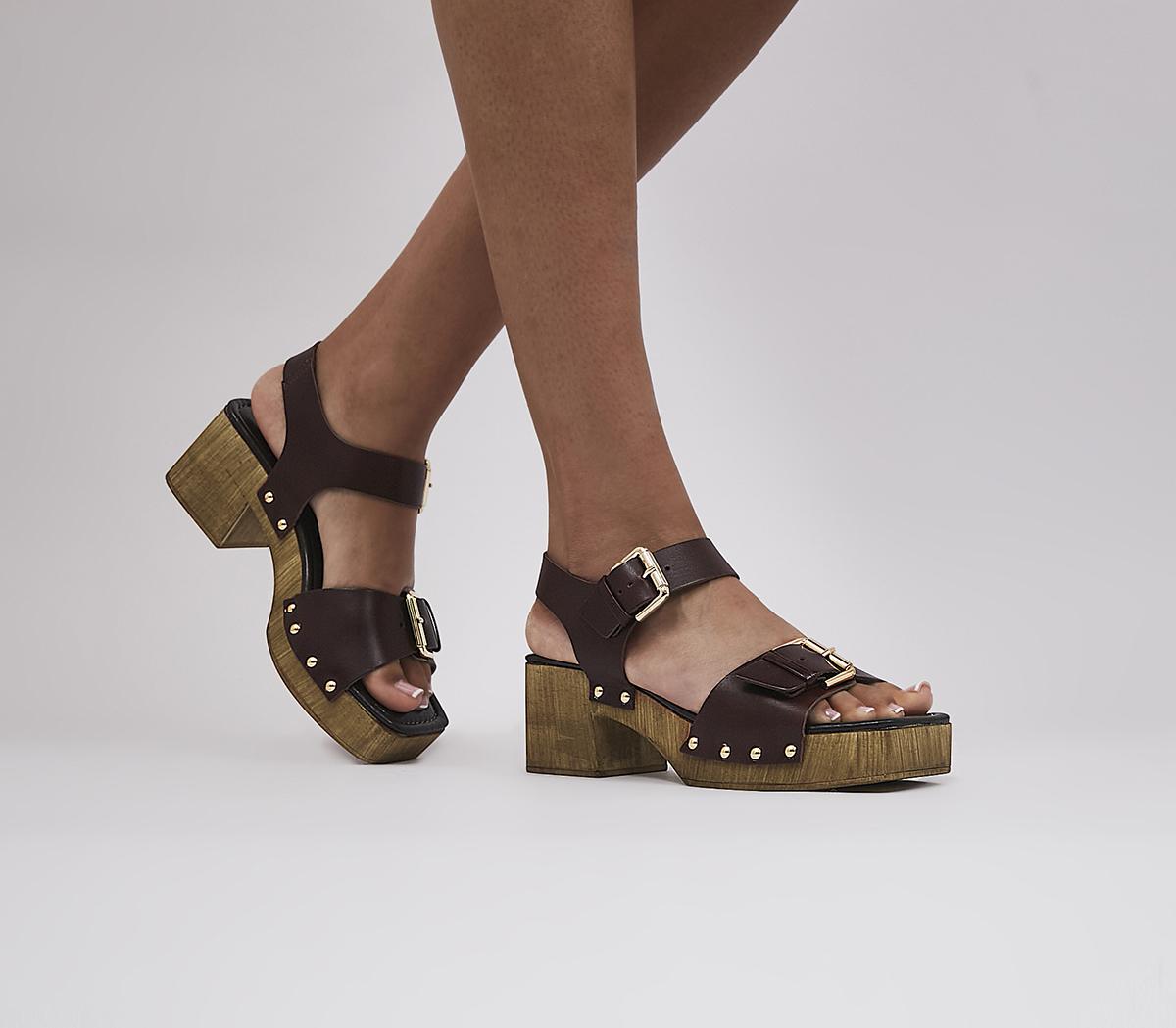 Wood block online sandals