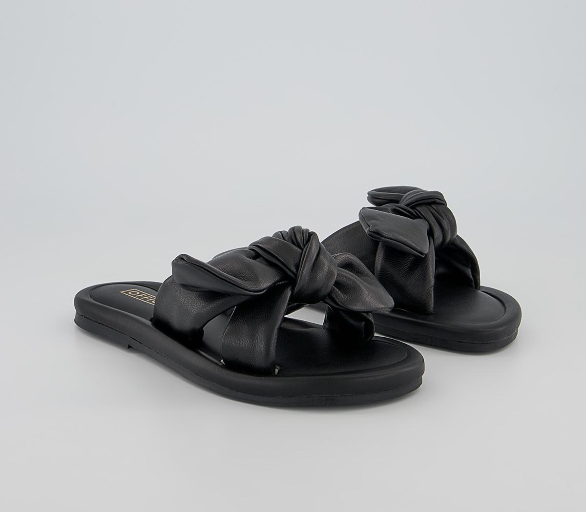 OFFICESweet Tooth Soft Bow Mules OFFICESweet Tooth Soft Bow MulesBlack Leather