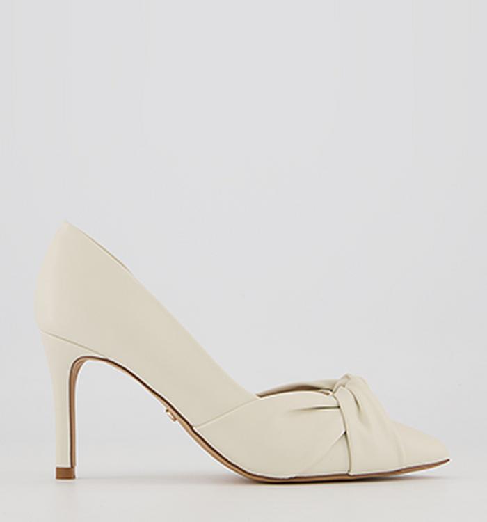 OFFICE Magnolia Twisted Upper Court Heels Off White